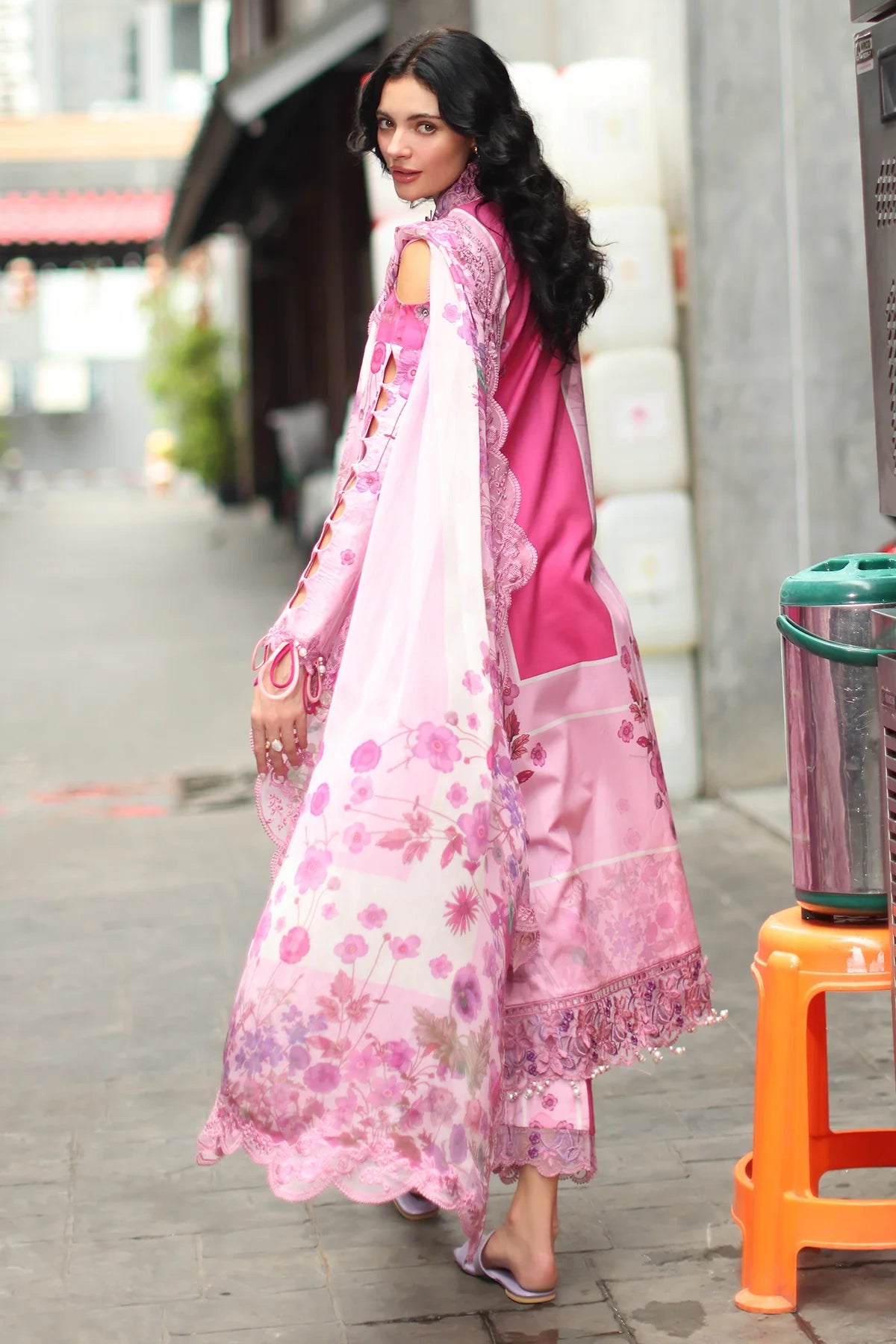 Charizma Signature Embroidered Printed Lawn 3 Piece Unstitched Suit (CS6-07)