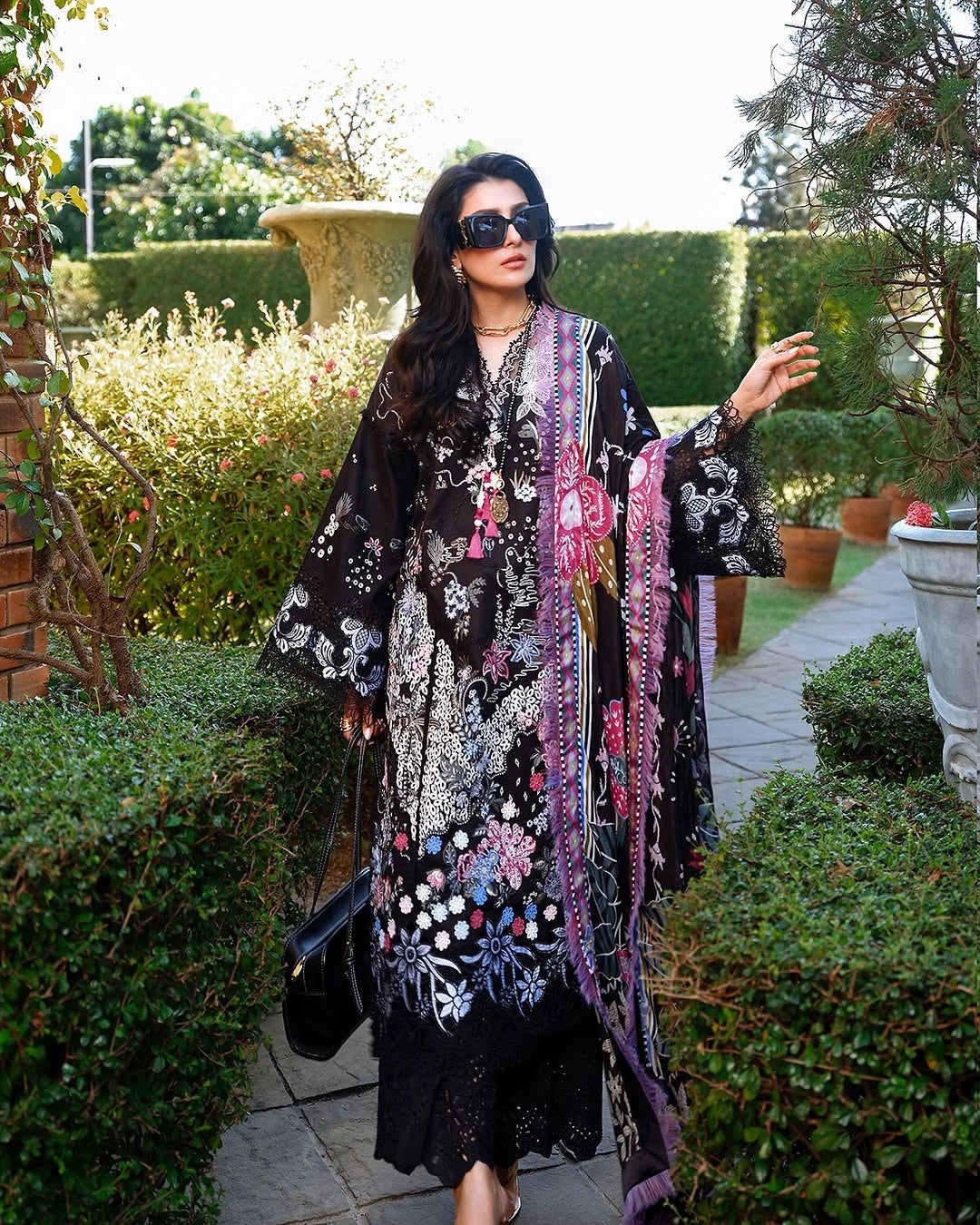 Mushq A Moi Luxury Lawn ’26 | Embroidered 3-Piece Unstitched Suit (Gentle Breeze)