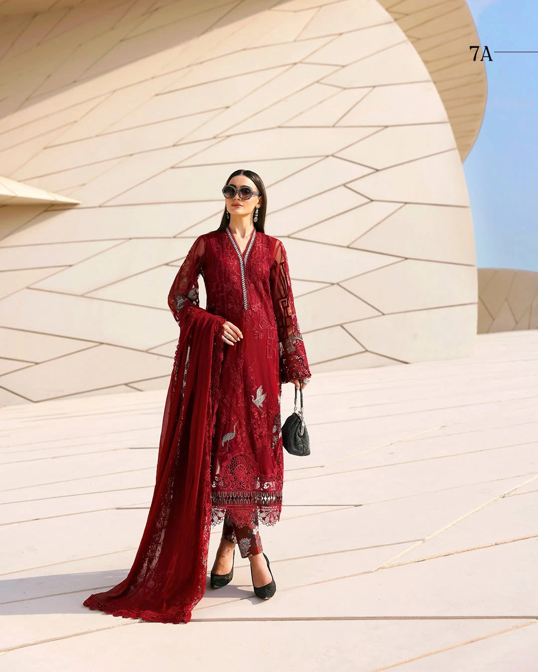 MARIA B LUXURY 3 Piece Embroidered Lawn Suit (Unstitched)