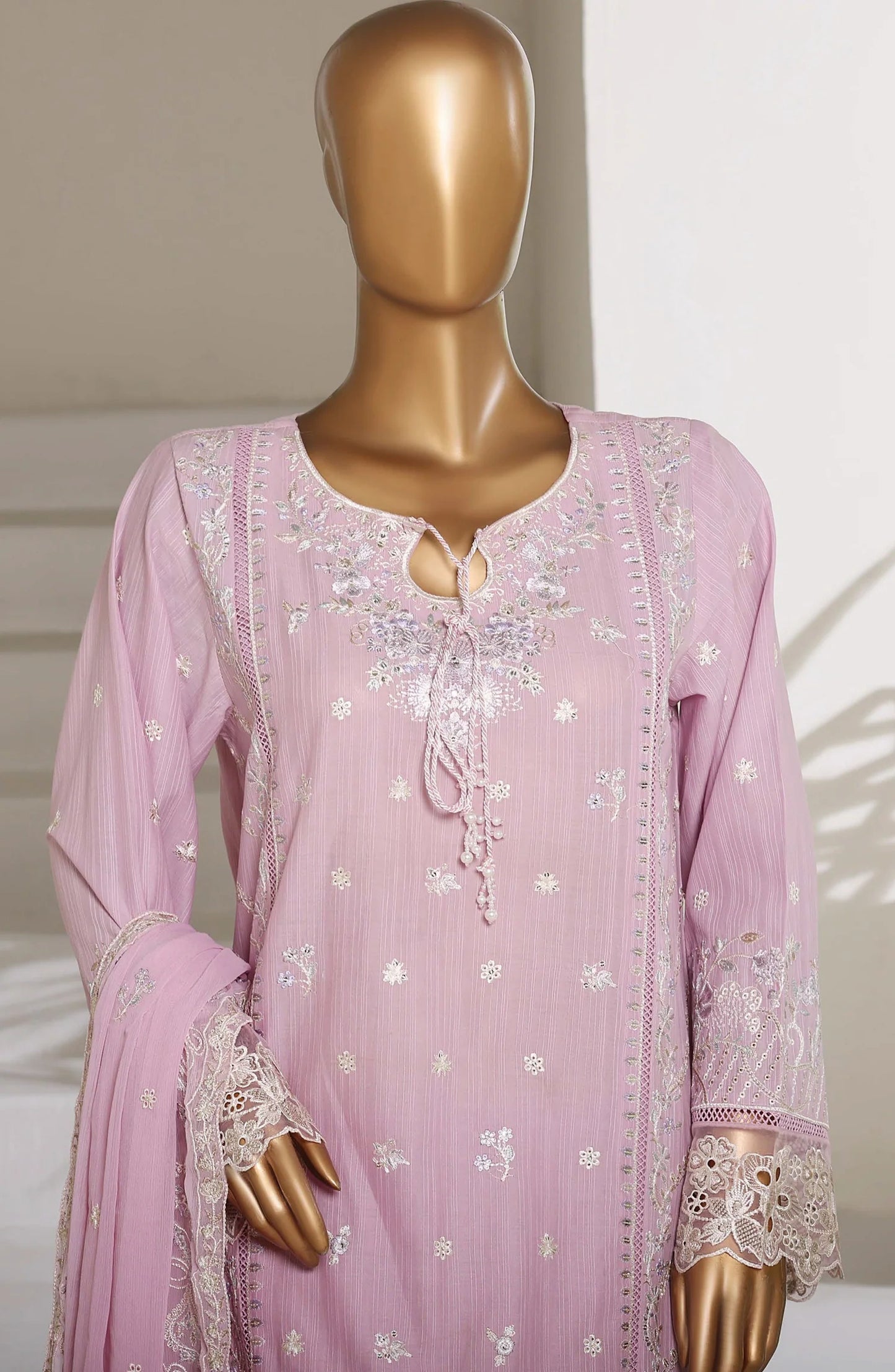 Sadabahar Luxury Embroidered Stitched 3-Piece Suit – D-07 | Festive Collection