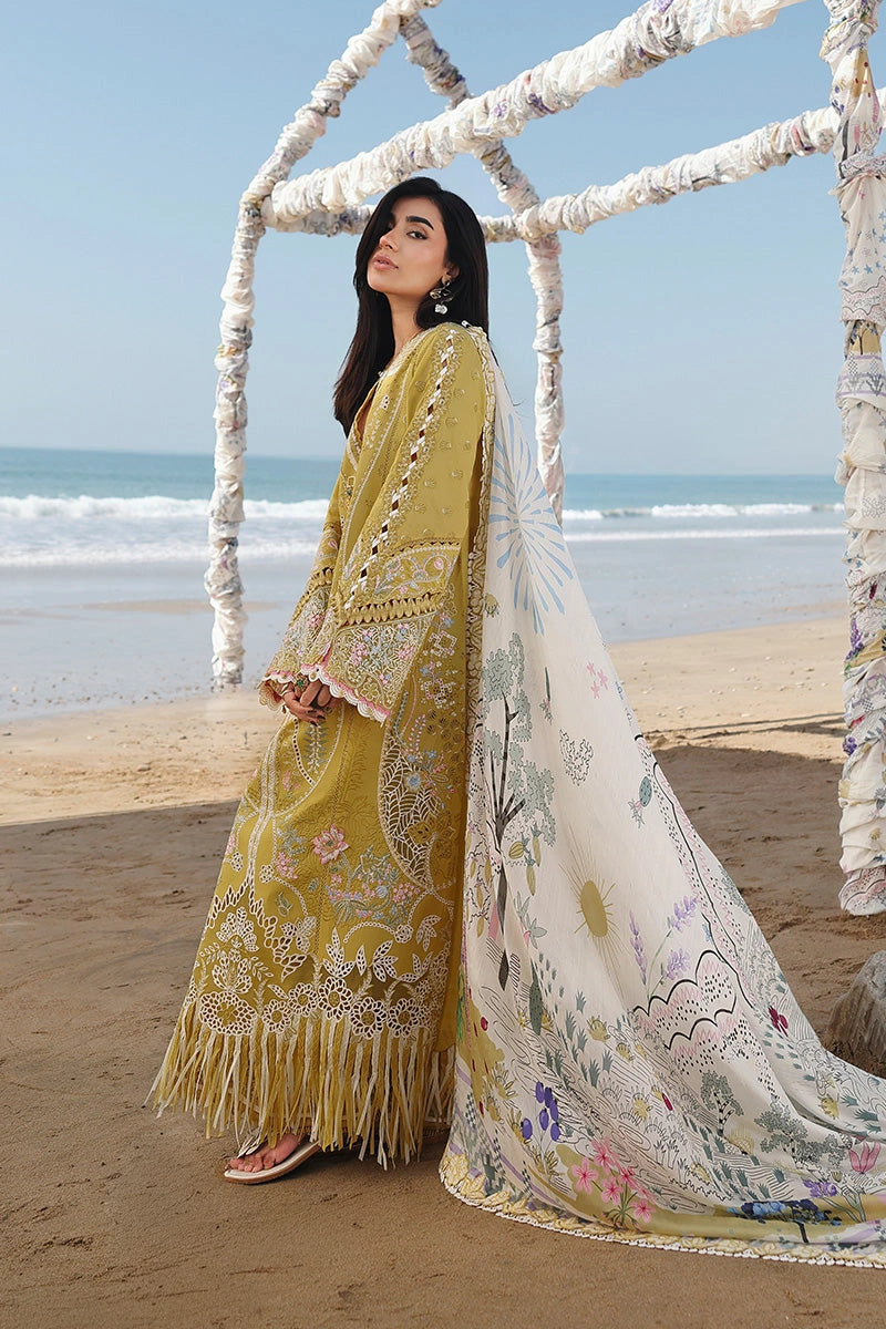 QALAMKAR Sahil | Luxury Chikankari Embroidered 3PC Lawn Suit with Silk Dupatta | – Premium Collection| HIRA