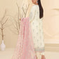 Tawakkal Embroidered Bamber Chiffon Suit With La Bella Viscose Jacquard Trouser D-002