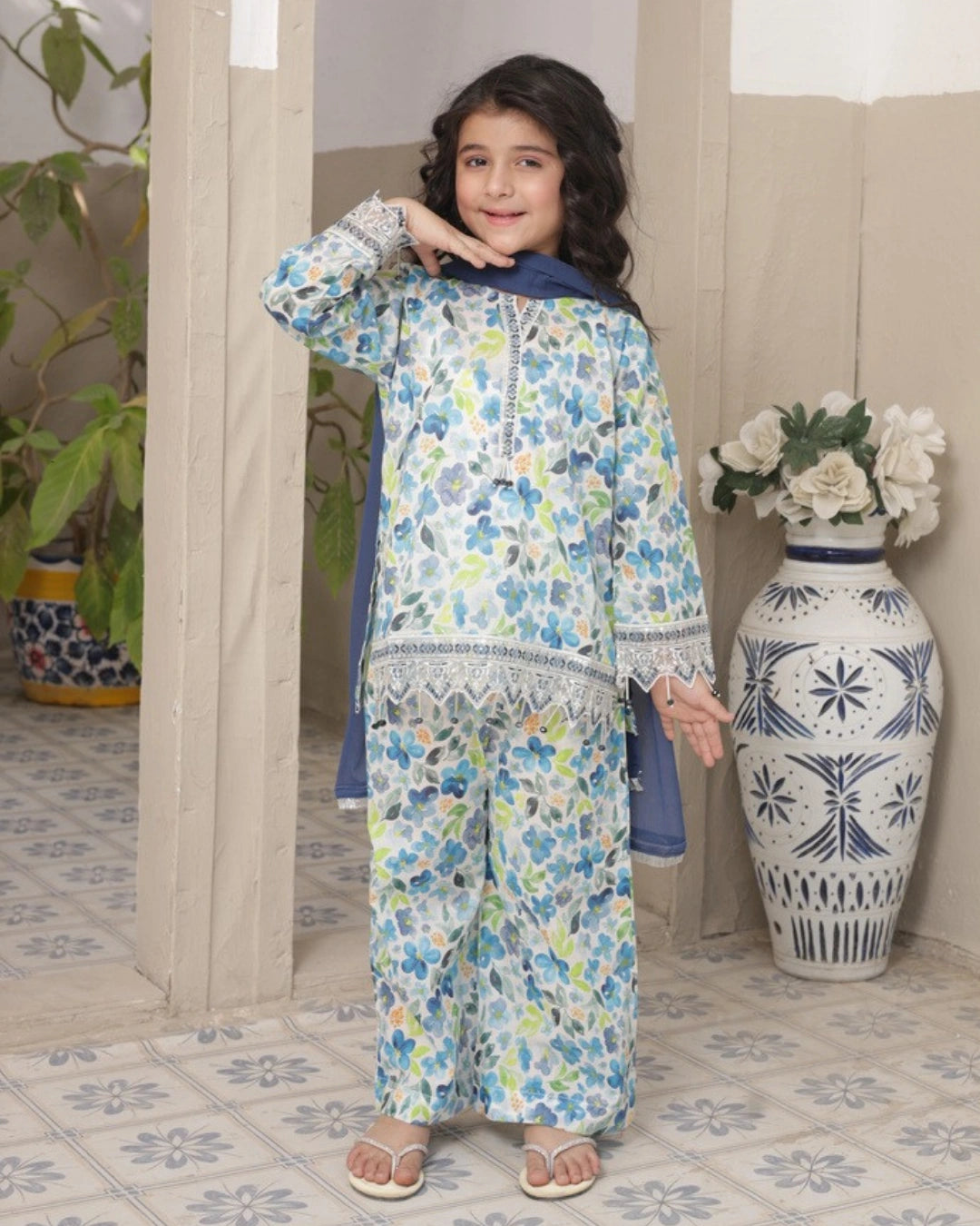 Shanzey Embroidered Lawn Stitched 3 Piece Suit – SHK-5304 (Off White) | Summer Collection 2026