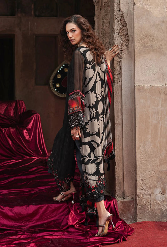 Vasal by Charizma | Premium Embroidered Formal Chiffon 4-Piece Suit with Pure Chiffon Dupatta - VSL6-02