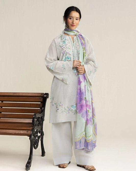 Coco By Zara Shahjahan Embroidered Lawn 3-Piece Unstitched Suit (Lune-2A)