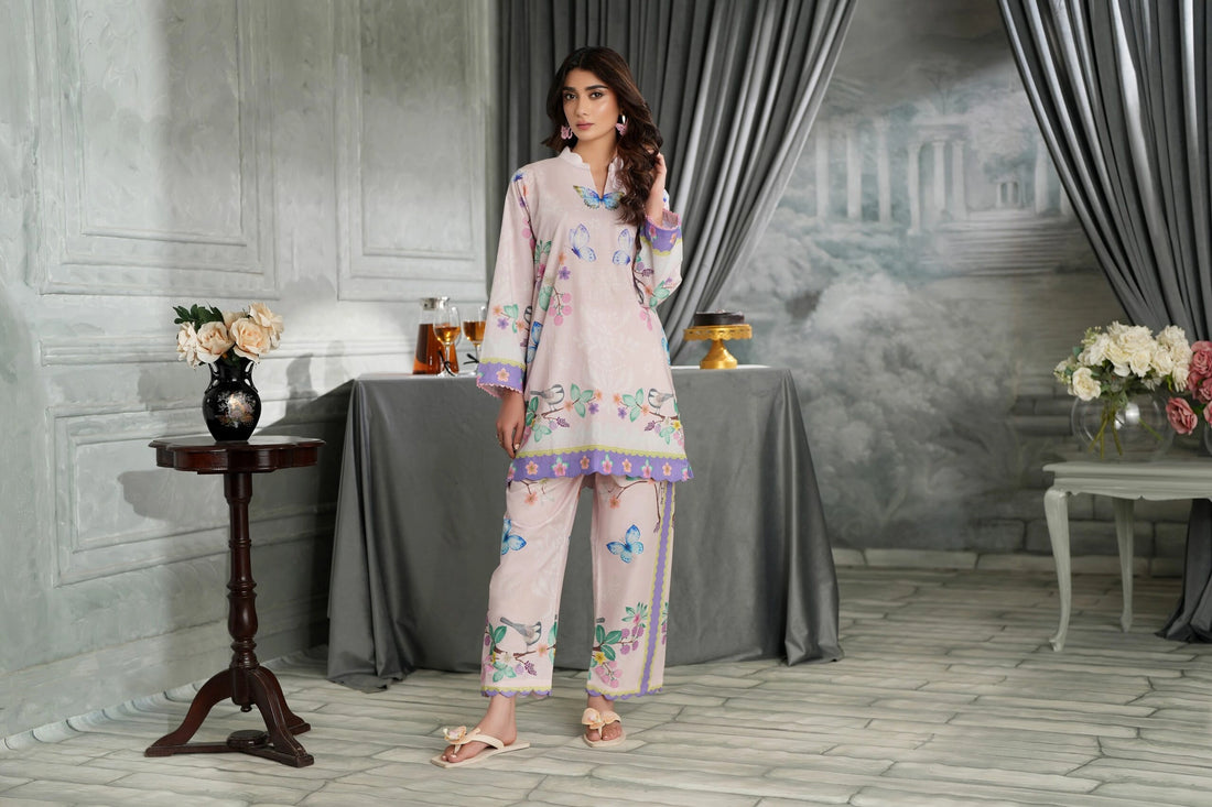REGALIA Lawn RTW Printed Co-Ord Set – 2 Piece | CB1-8