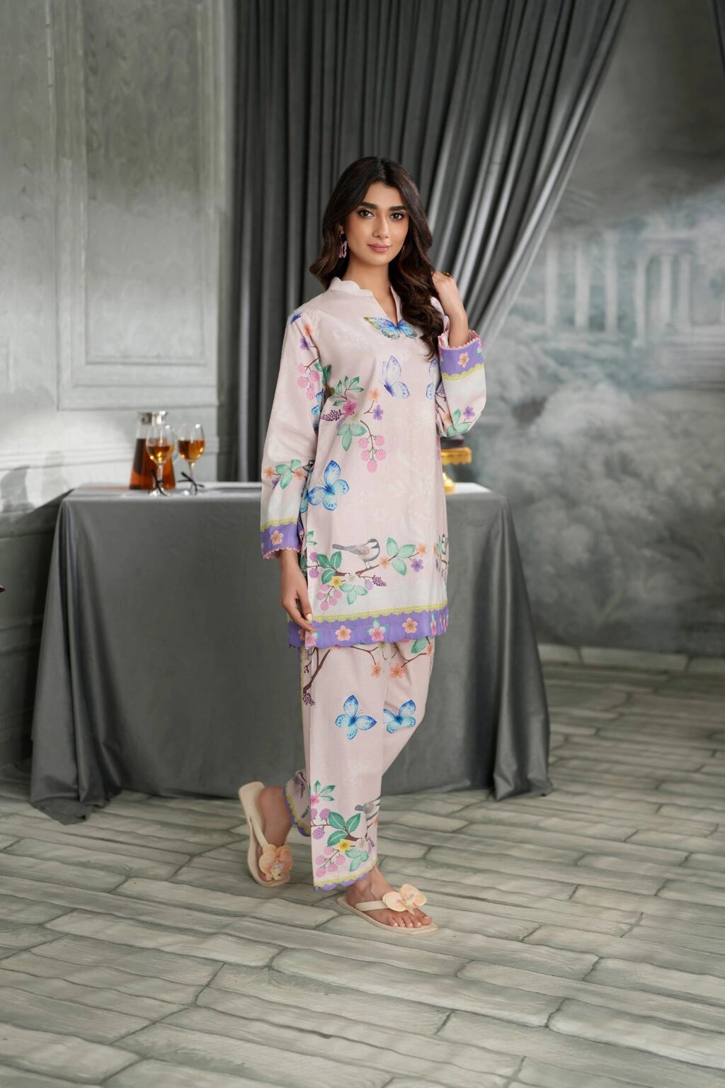 REGALIA Lawn RTW Printed Co-Ord Set – 2 Piece | CB1-8