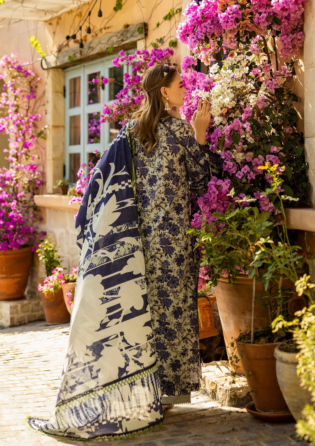 Elaf ELK-01A Blue Blossom Chikankari 25