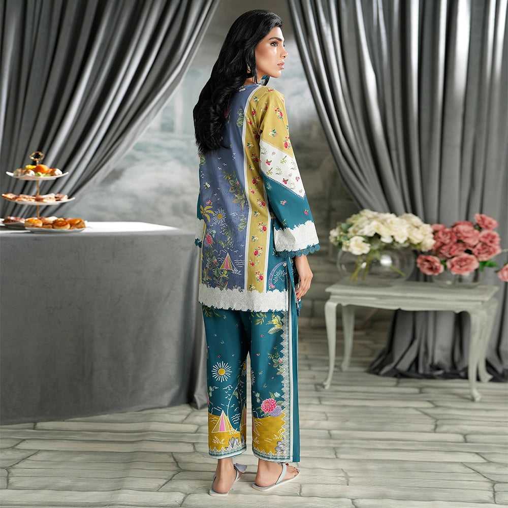 REGALIA Lawn RTW Printed Co-Ord Set – 2 Piece | CB1-9