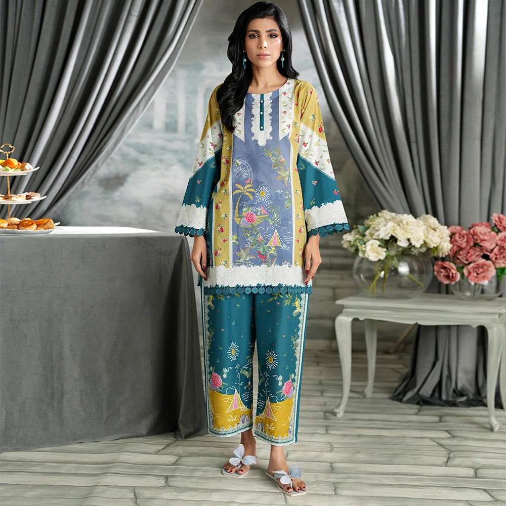 REGALIA Lawn RTW Printed Co-Ord Set – 2 Piece | CB1-9