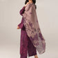 Iznik spring summer Purple Plum Embroidered Lawn 3 Piece stitched Suit (SS-08)
