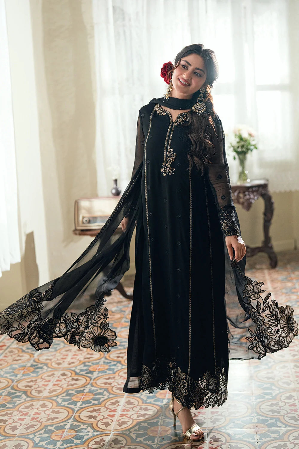 Azure Ensembles '26 - Premium 3 Piece Unstitched Suit (Nightingale)