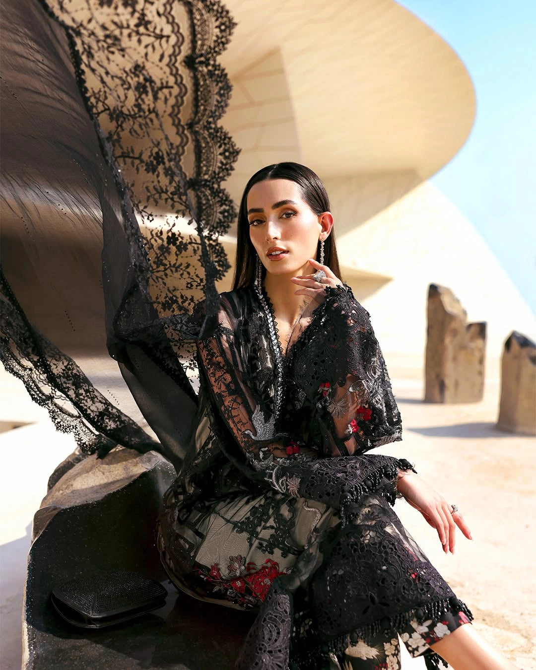 MARIA B LUXURY 3 Piece Embroidered Lawn Suit (Unstitched)