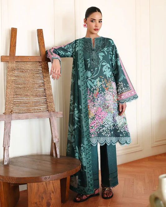 Roheenaz Éclat | Buttercup Bloom | Unstitched 3 Piece Lawn Suit (Printed & Embroidered)