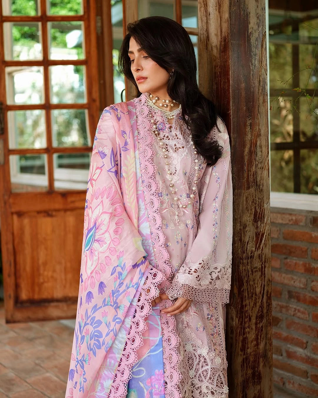 Mushq A Moi Luxury Lawn ’26 | Embroidered 3-Piece Unstitched Suit (Opulent Whisper)