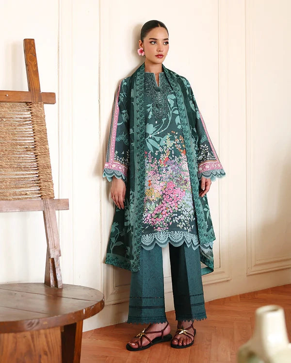 Roheenaz Éclat | Buttercup Bloom | Unstitched 3 Piece Lawn Suit (Printed & Embroidered)