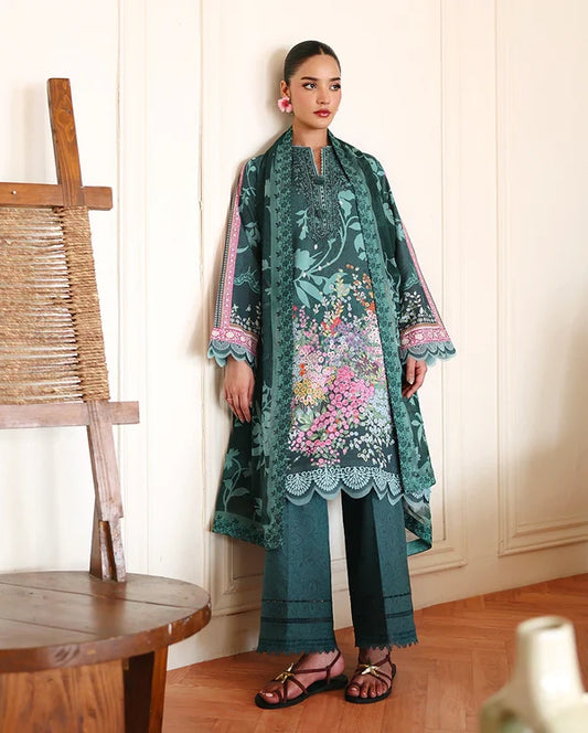 Roheenaz Éclat | Buttercup Bloom | Unstitched 3 Piece Lawn Suit (Printed & Embroidered)
