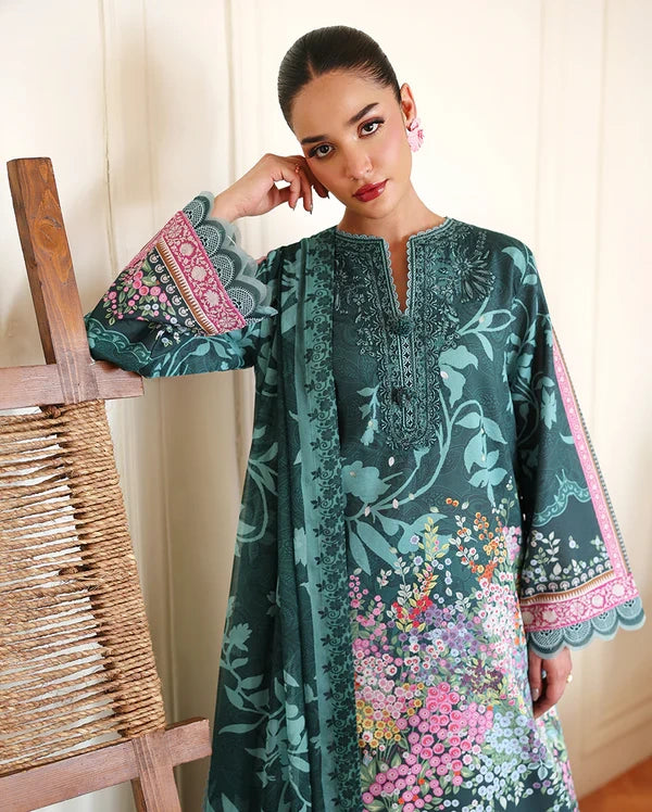 Roheenaz Éclat | Buttercup Bloom | Unstitched 3 Piece Lawn Suit (Printed & Embroidered)