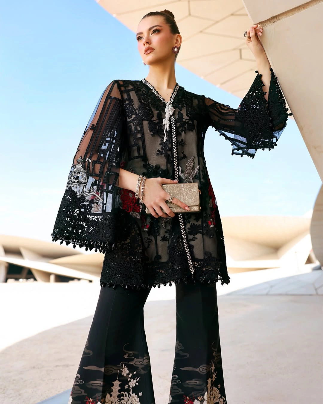 MARIA B LUXURY 3 Piece Embroidered Lawn Suit (Unstitched)