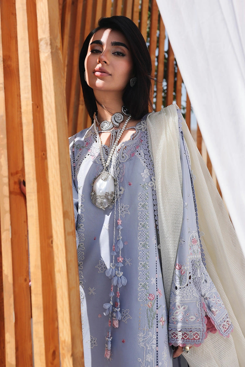 QALAMKAR Sahil | Luxury Chikankari Embroidered 3PC Lawn Suit with Jacquard Dupatta | ZAYNA