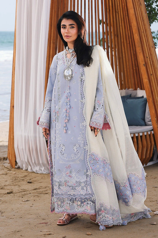 QALAMKAR Sahil | Luxury Chikankari Embroidered 3PC Lawn Suit with Jacquard Dupatta | ZAYNA