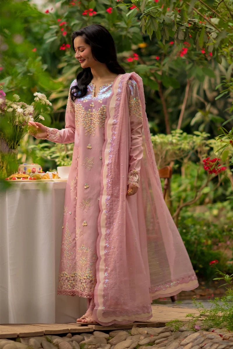 Rang Rasiya- Embroidered Lawn 3PC Unstitched Suit with Net Dupatta (Alayna)