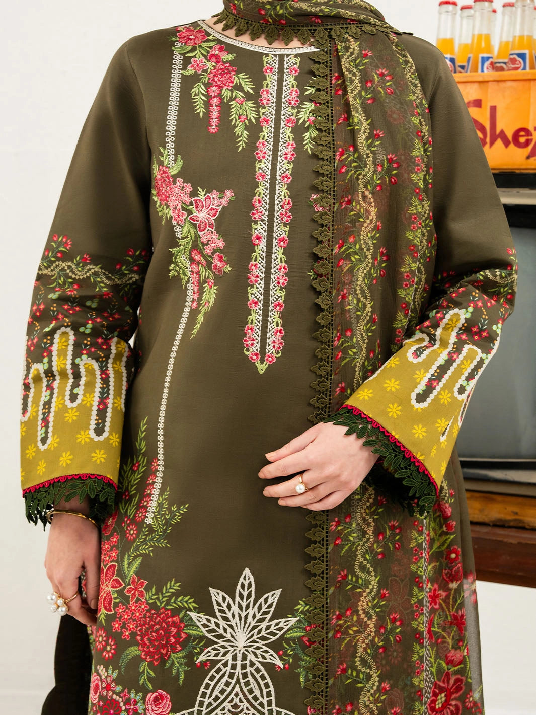 Annaya by Mahnur | Embroidered Lawn Unstitched 3-Piece Suit A-07