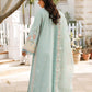 Afrozeh SELEA 3-Piece Unstitched Lawn Suit | Pastel Aqua Floral Embroidered Shirt with Coordinated Trousers