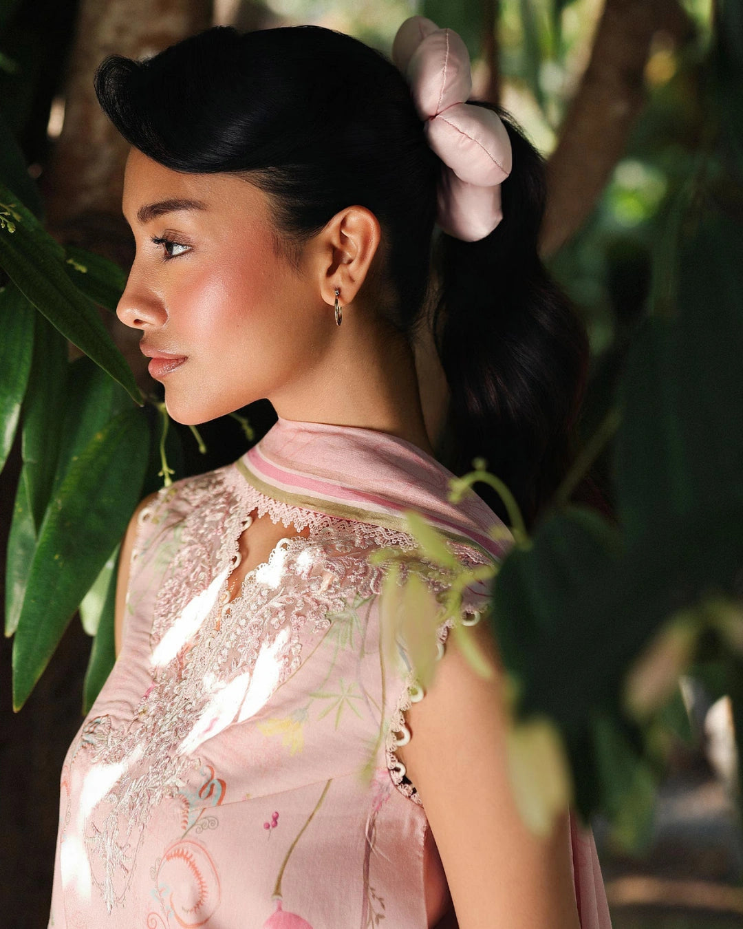 Qalamkar Qprints | Digital Printed Lawn Chikankari Embroidered Unstitched Suit | IONA