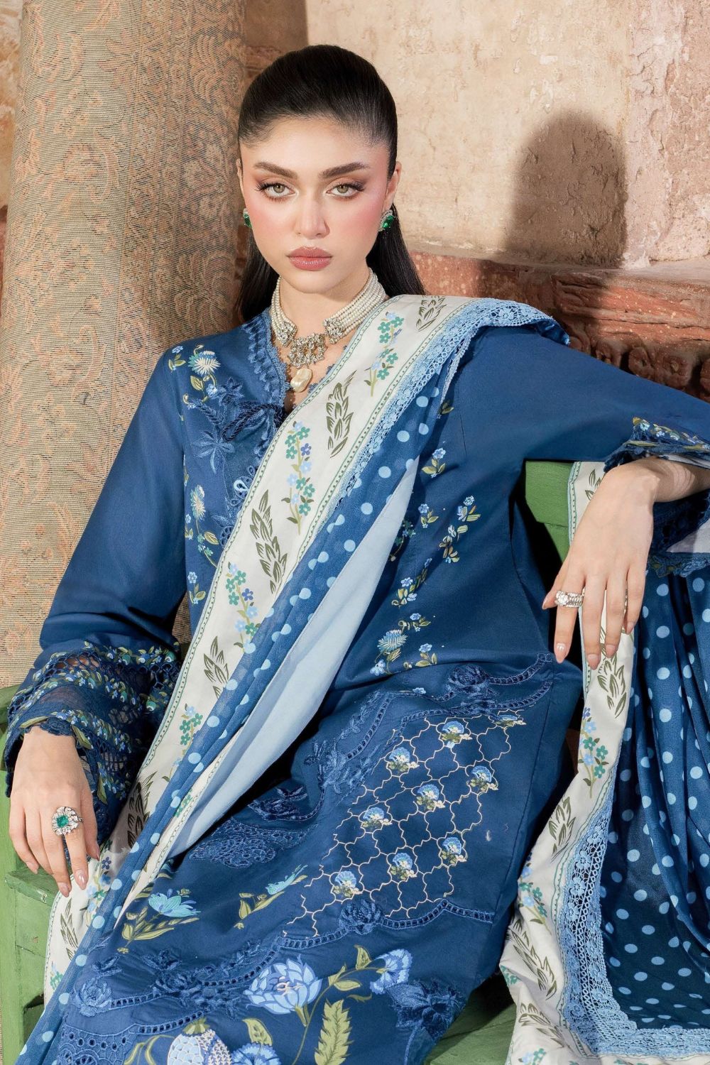 Saira Shakira by Bloom Unstitched Suite Lawn 26 (LILY 2-B)