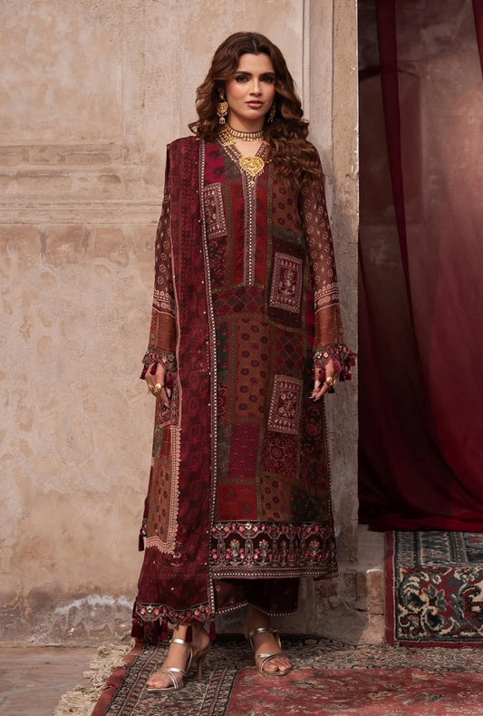 Vasal by Charizma | Premium Embroidered Formal Chiffon 4-Piece Suit with Pure Chiffon Dupatta - VSL6-03