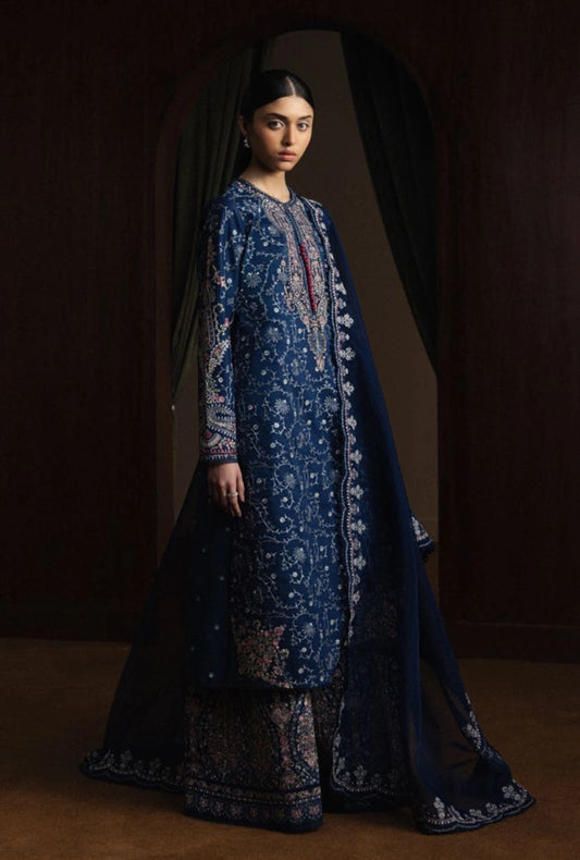 ZSJ SATORI – Stillness & Luxury | Embroidered Pima Lawn Unstitched 3-Piece Suit SUIYO-D9