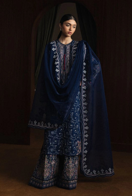 ZSJ SATORI – Stillness & Luxury | Embroidered Pima Lawn Unstitched 3-Piece Suit SUIYO-D9