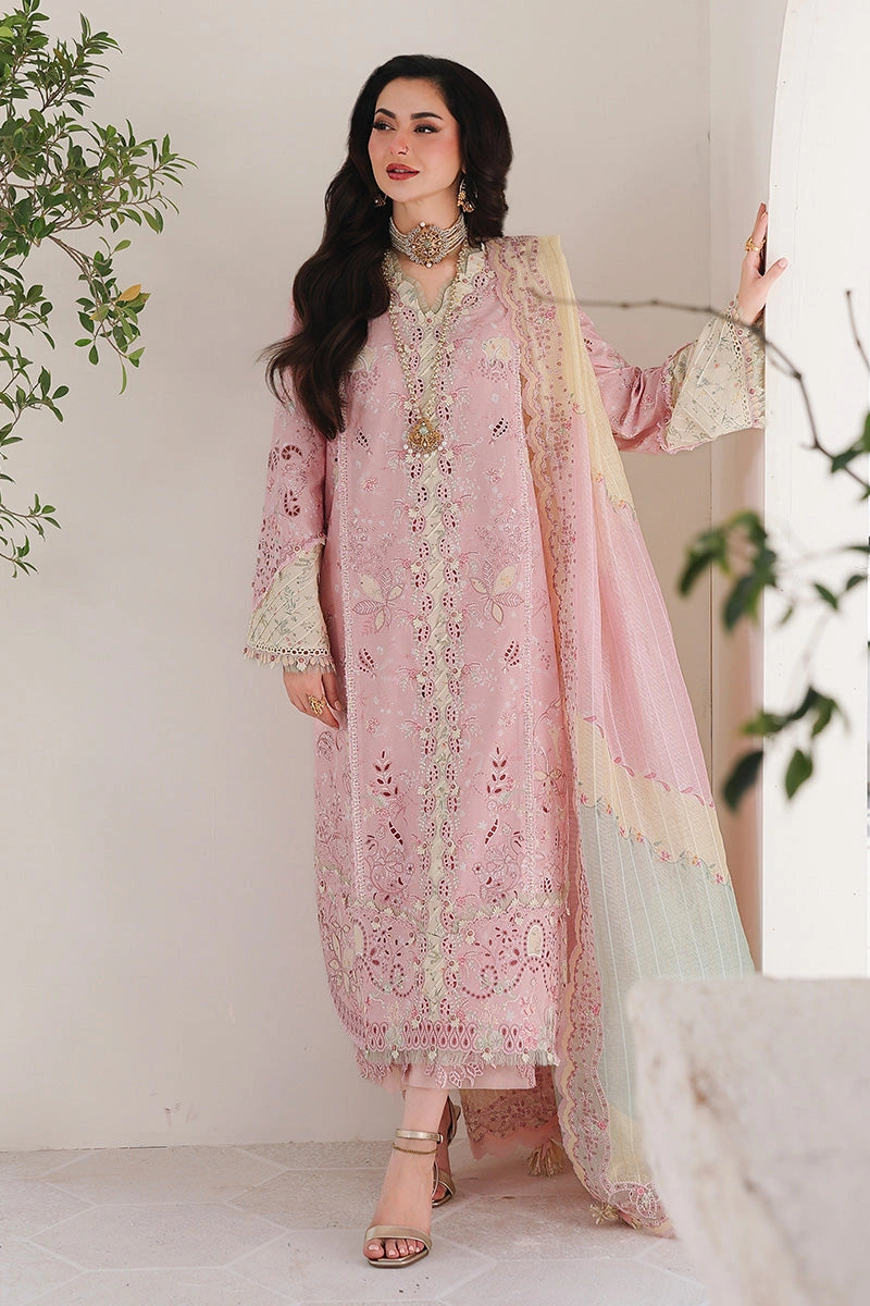 QALAMKAR Sahil | Luxury Digital Printed Chikankari Embroidered 3PC Lawn Suit with Jacquard Dupatta | HANIYA