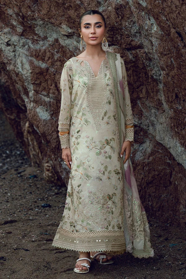 Gardenia by Nurèh – Embroidered & Printed Lawn 3 Piece Suit with Chiffon Dupatta (NSG-205)