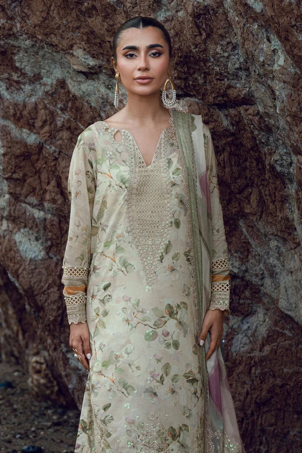 Gardenia by Nurèh – Embroidered & Printed Lawn 3 Piece Suit with Chiffon Dupatta (NSG-205)
