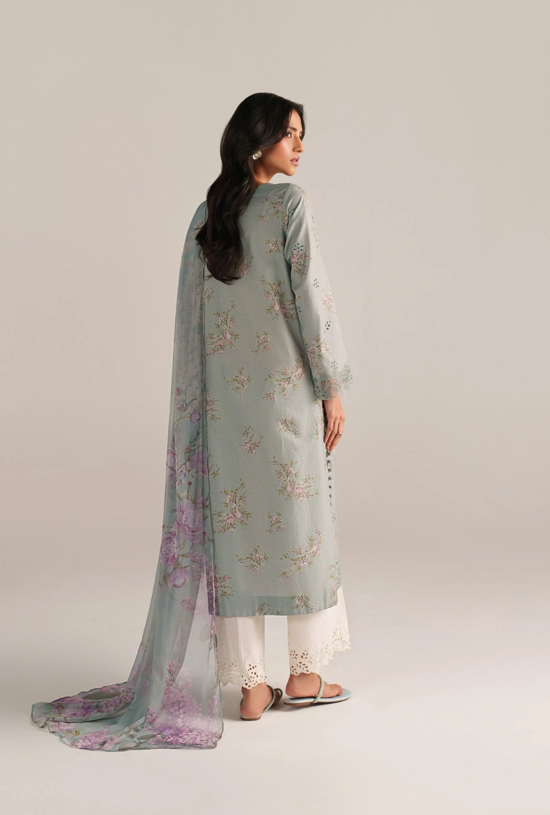 IZNIK Luxury Lawn Collection – SS-12 | Dusty Ice Blue 3-Piece Set