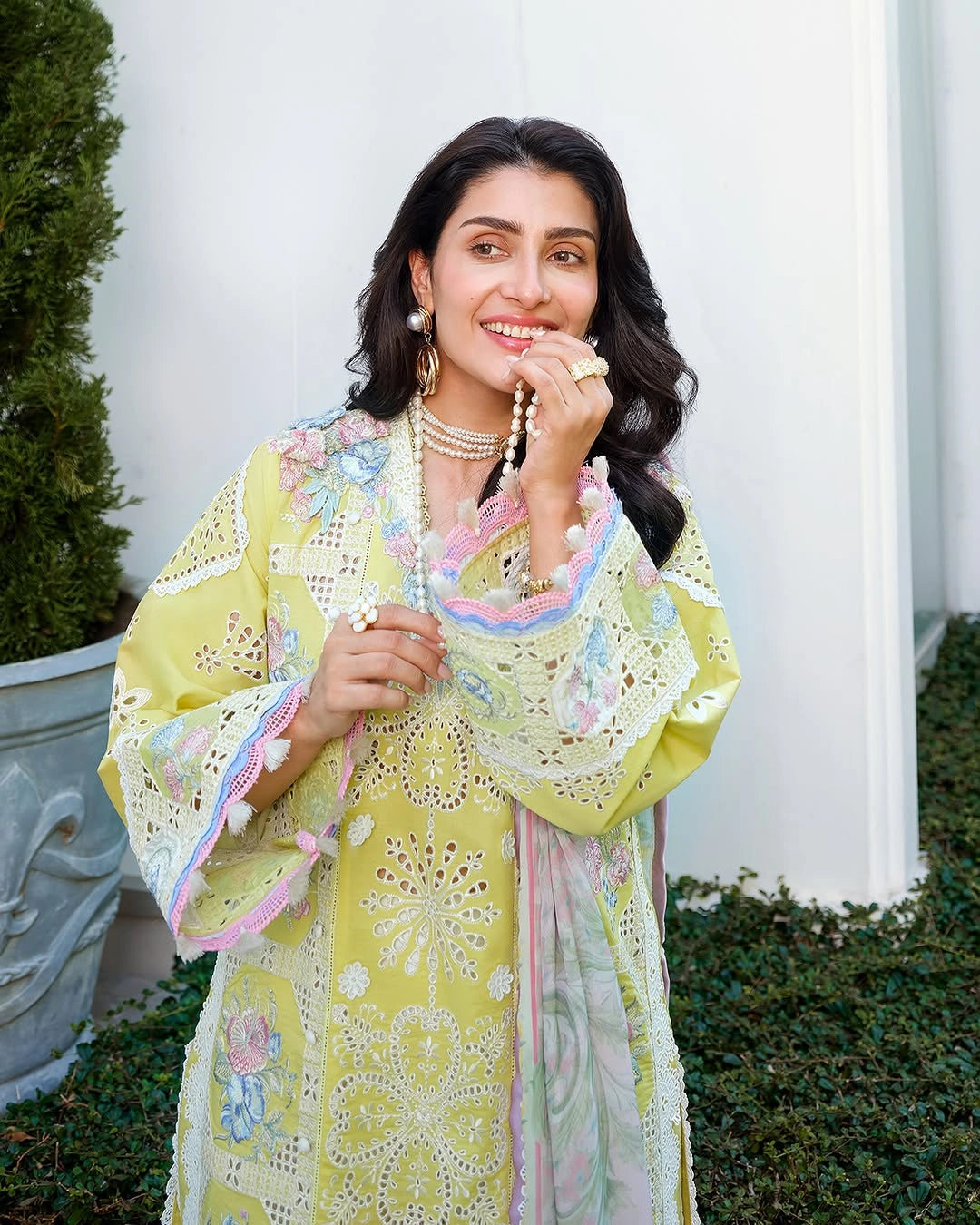 Mushq A Moi Luxury Lawn ’26 | Embroidered 3-Piece Unstitched Suit (Tender Whisper)