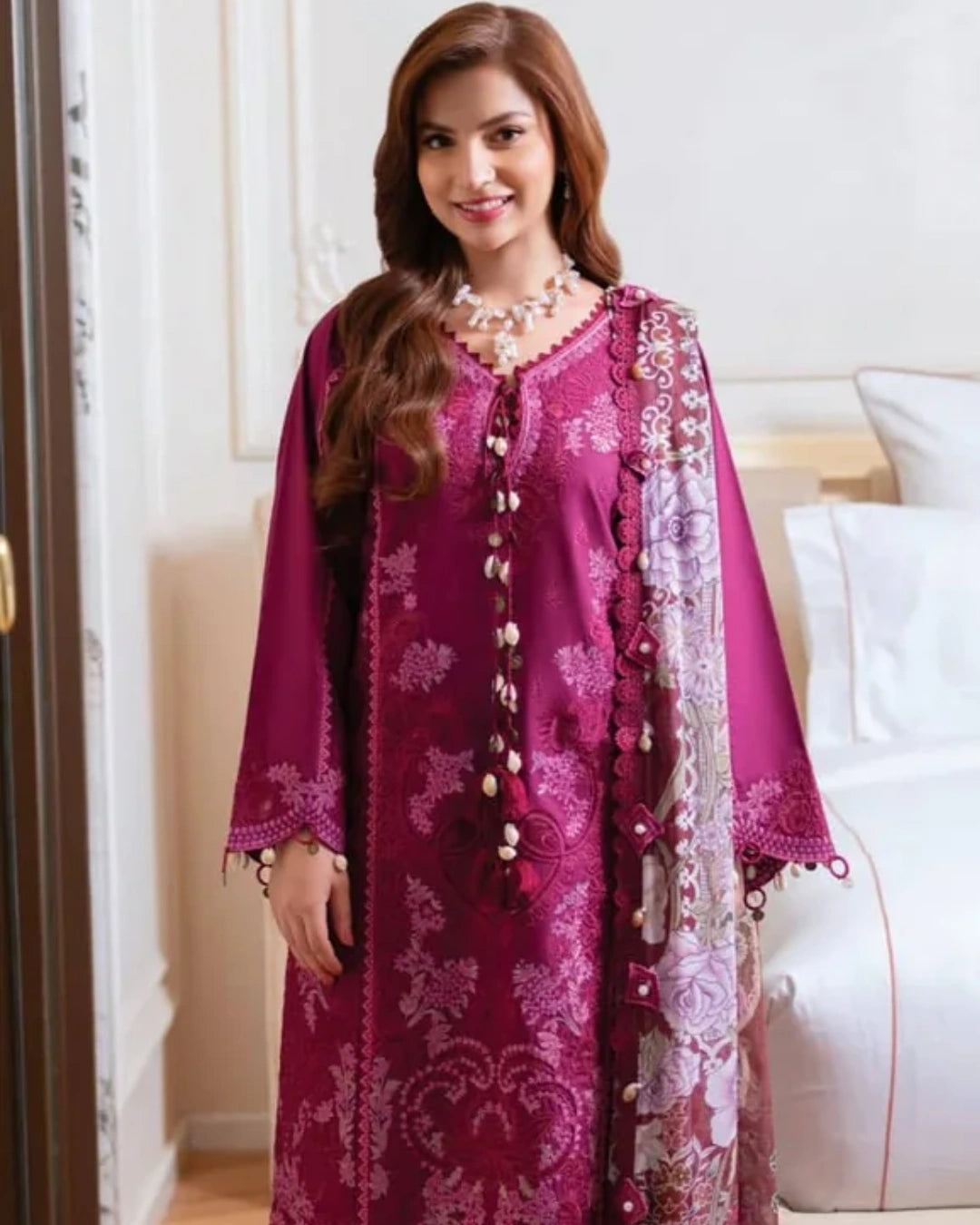 Jade Ombre Starlet Luxury Lawn – Chikankari Embroidered Unstitched 3-Piece Suit | 20820