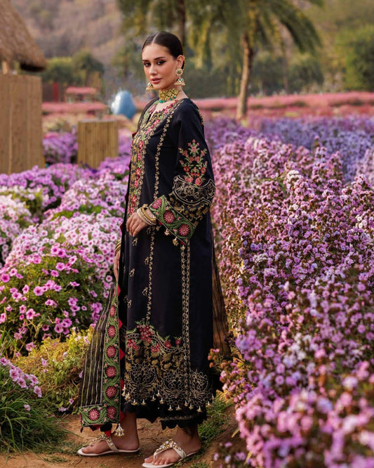 Charizma Zouq Eid Premium 3-Piece Embroidered Lawn Suit (Unstitched) CZ5-03