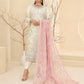 Tawakkal Embroidered Bamber Chiffon Suit With La Bella Viscose Jacquard Trouser D-003