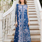 Afrozeh CELESTARA 3-Piece Unstitched Lawn Suit | Royal Blue Sleeveless Embroidered Shirt with Matching Dupatta