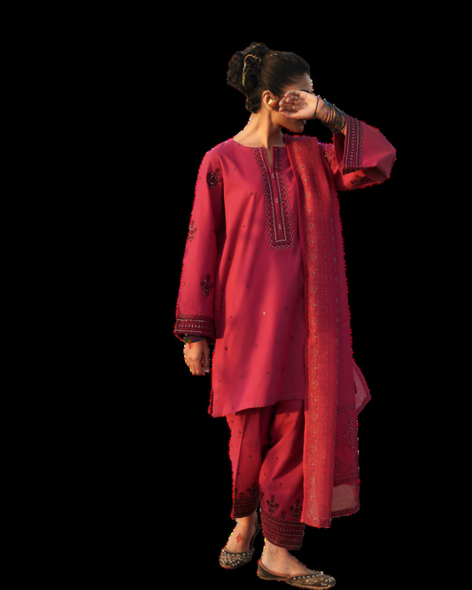 Casualite - Embroidered Lawn Stitched 3 Piece Suit (VELOURA)