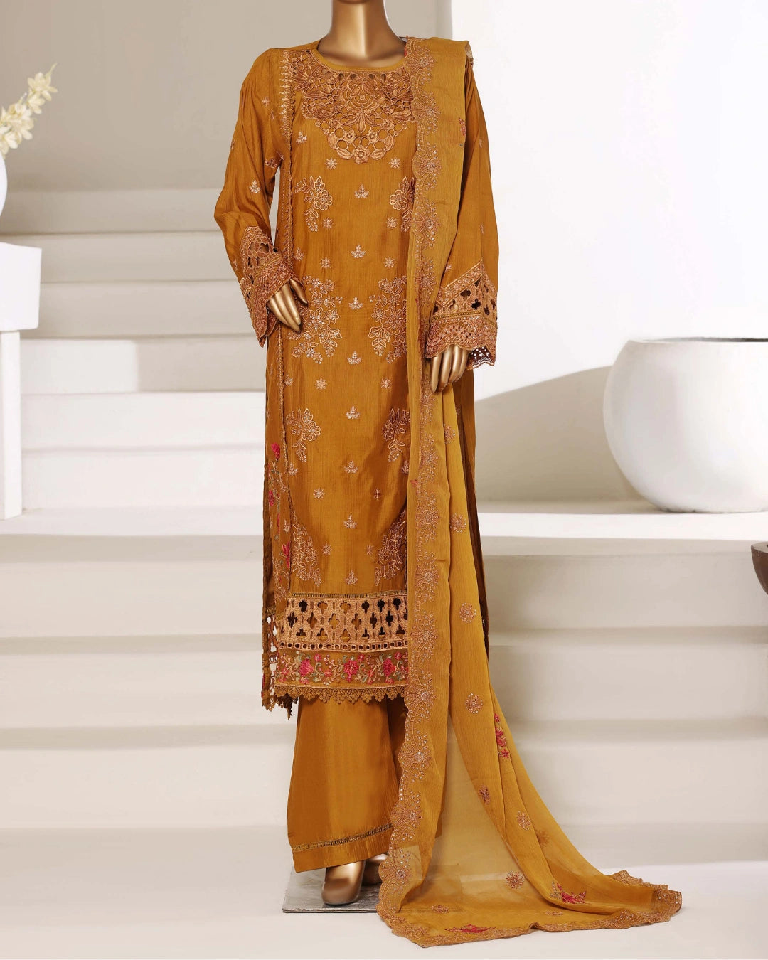 Sadabahar Luxury Embroidered Lawn Stitched 3-Piece Suit | Festive Collection