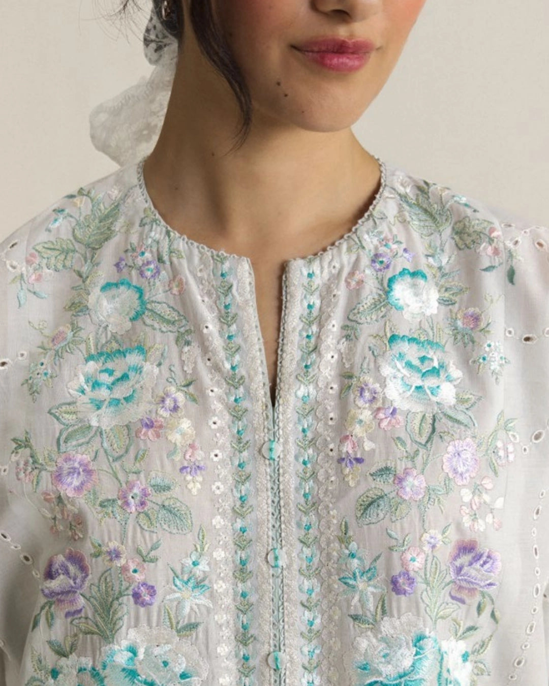 Coco By Zara Shahjahan Embroidered Lawn 3-Piece Unstitched Suit (Lune-2A)