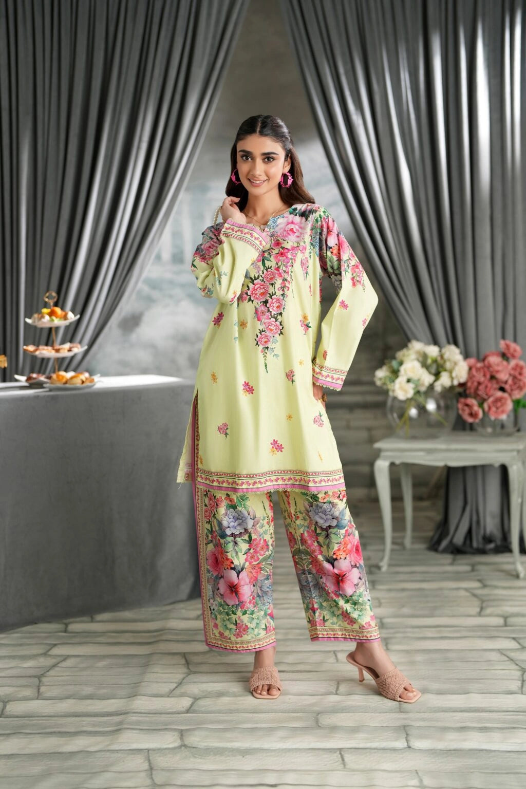 REGALIA Lawn RTW Printed Co-Ord Set – 2 Piece | CB1-10