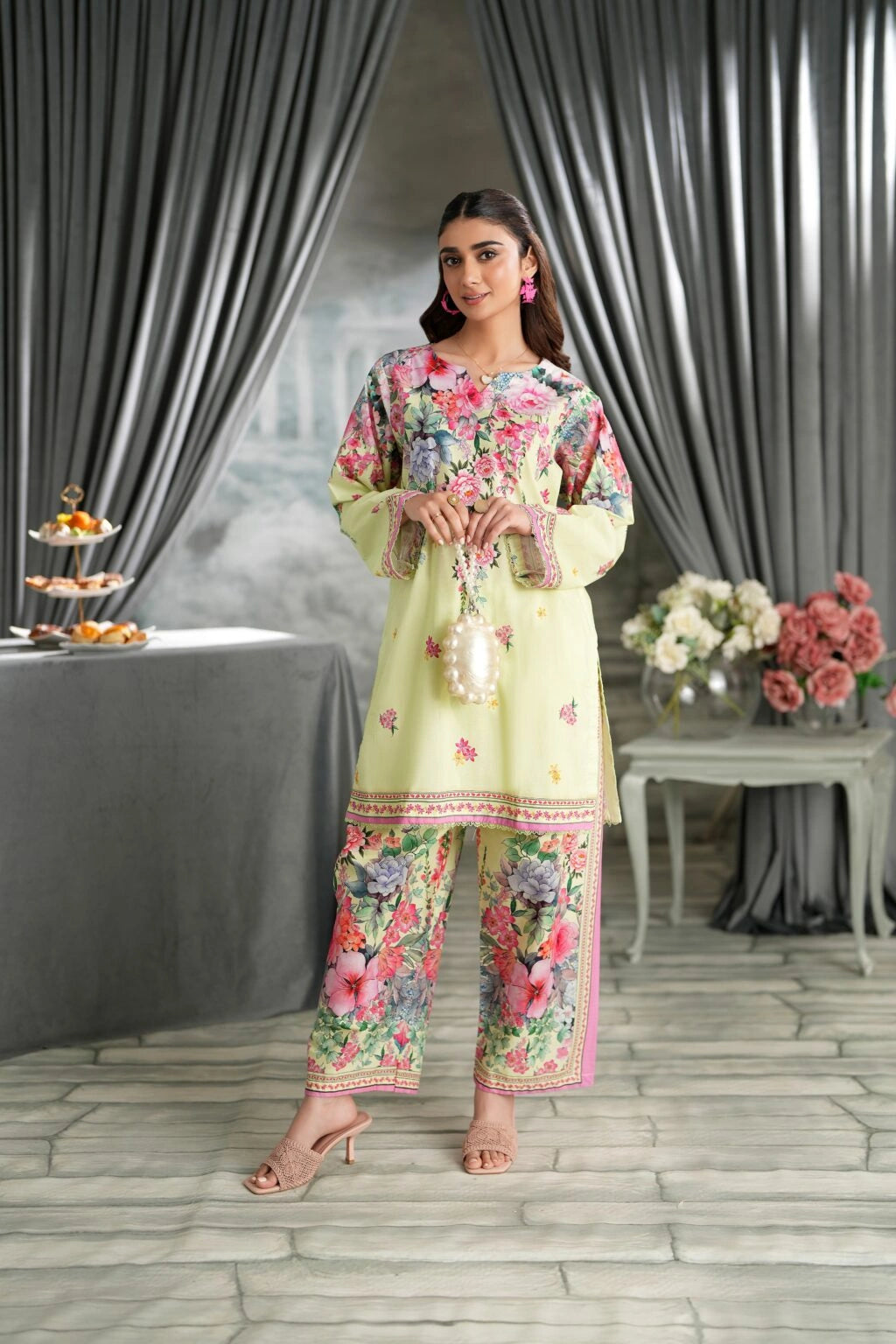 REGALIA Lawn RTW Printed Co-Ord Set – 2 Piece | CB1-10
