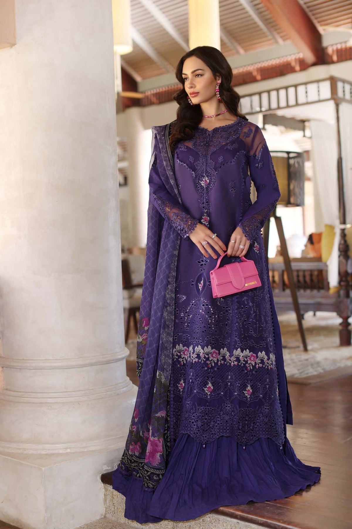 Saadia Asad 04B Eid Handwork Laserkari 25'