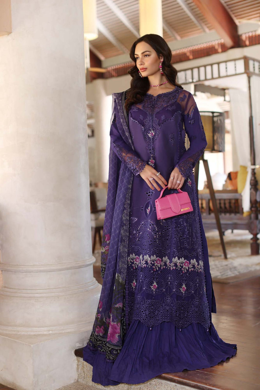 Saadia Asad 04B Eid Handwork Laserkari 25'