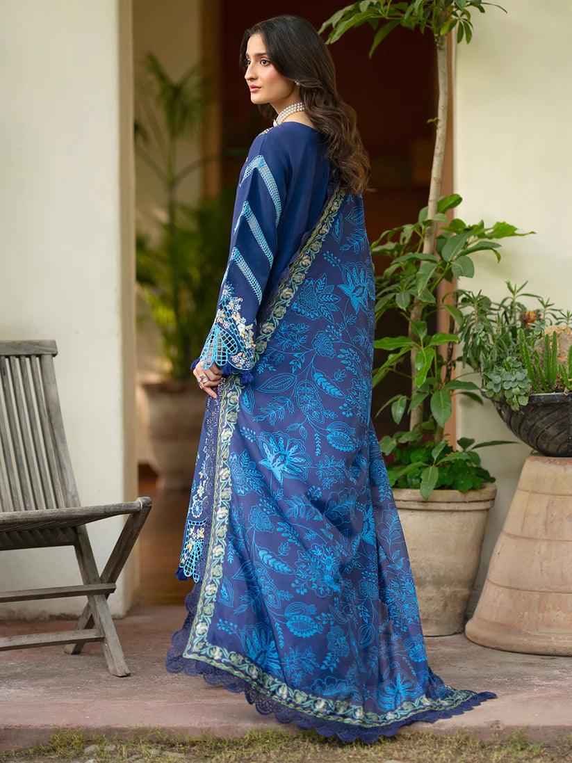 Inlays Mahnur By Angan – Embroidered Lawn 3 Piece Unstitched Suit (AN-002)